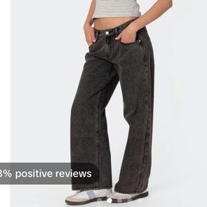 Edikted petite raelynn washed low rise jeans with tags